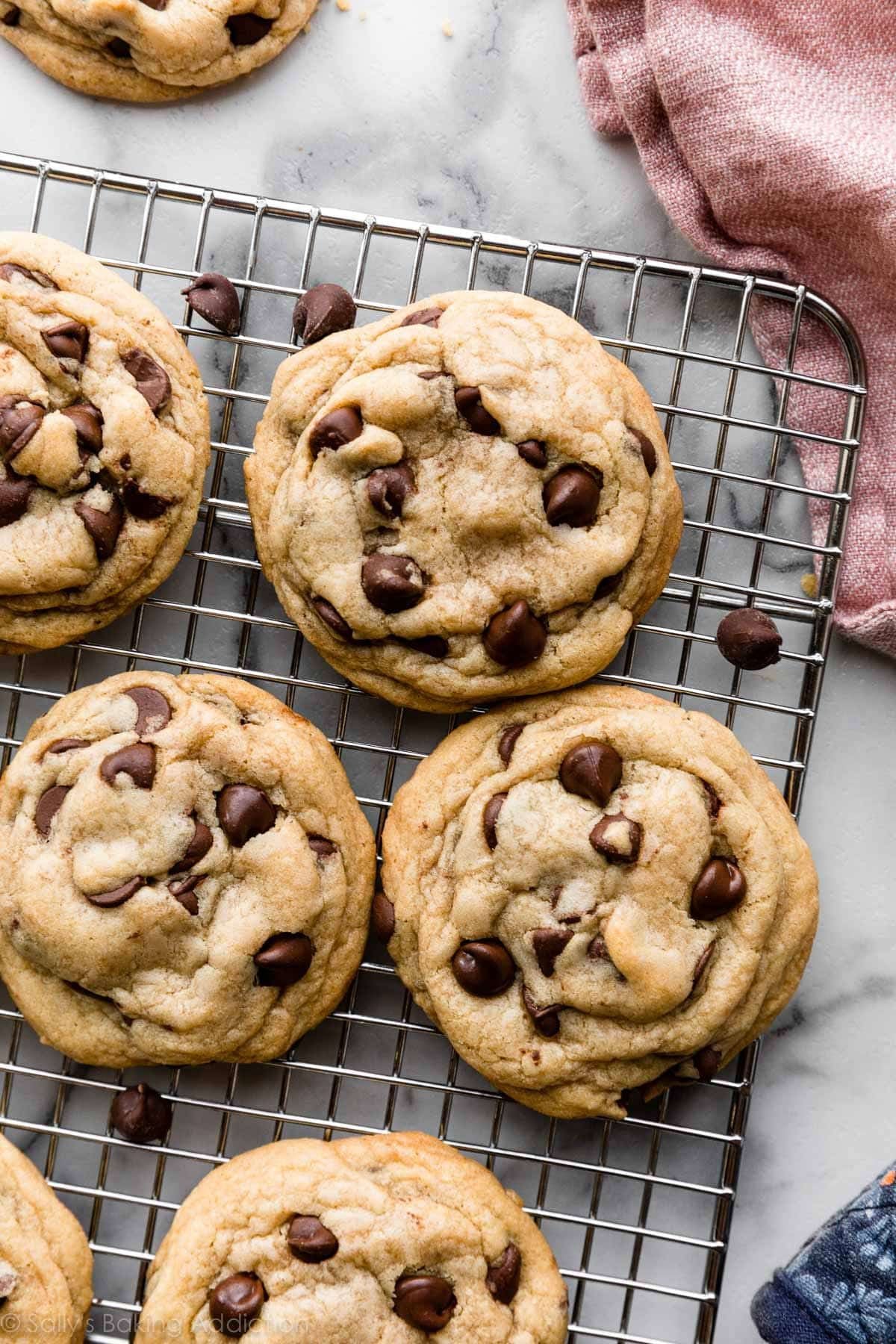 Browned Butter Sourdough Choc Chip Cookies