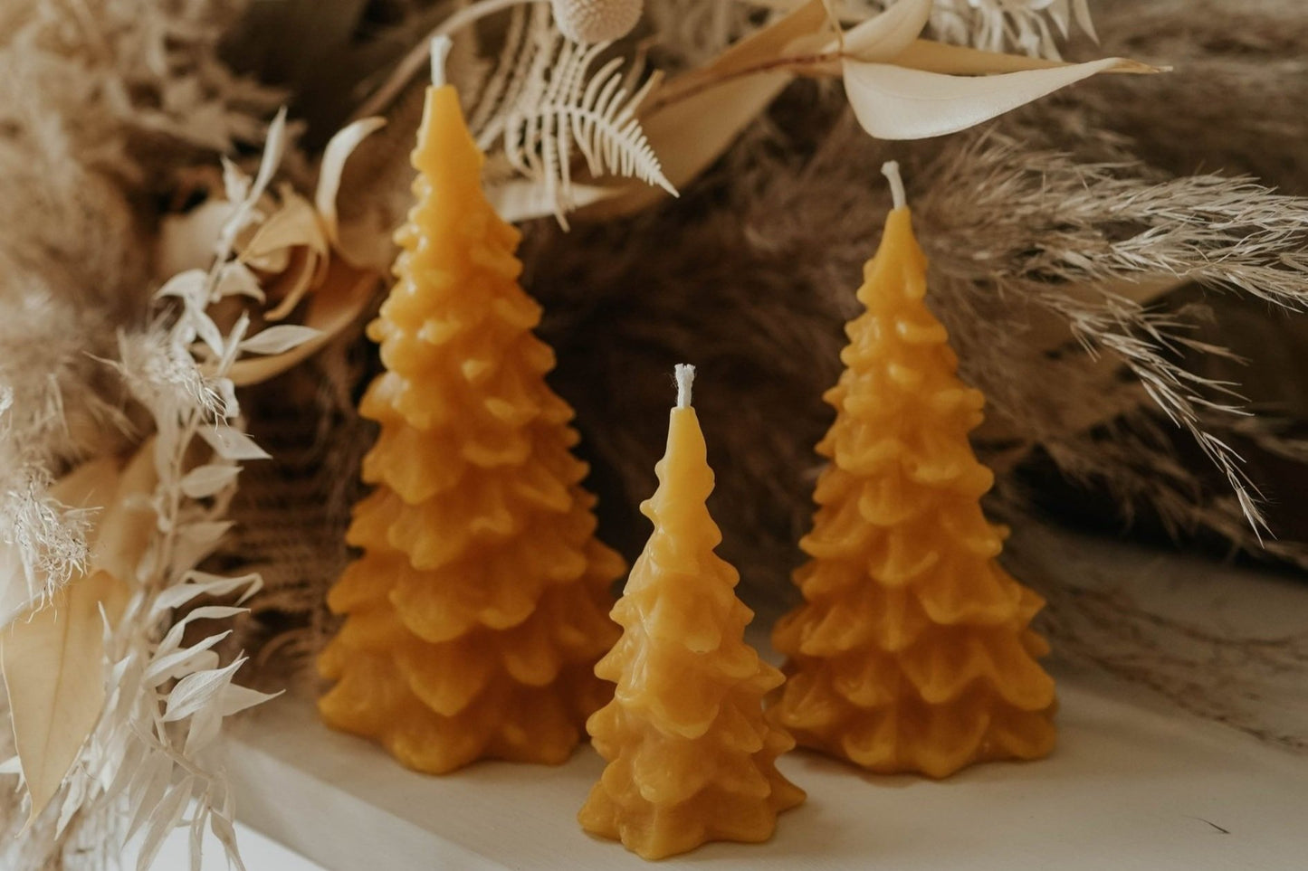 Christmas Tree Beeswax Candle